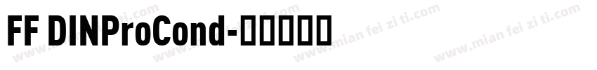 FF DINProCond字体转换